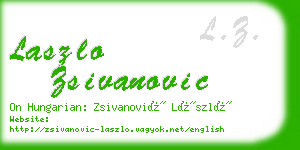 laszlo zsivanovic business card